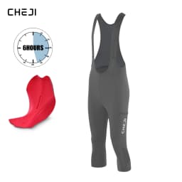 Cheji Men's 3/4 Length Cycling Bib Shorts Quick-Drying Breathable High-Quality Comfortable Fit for Bikers