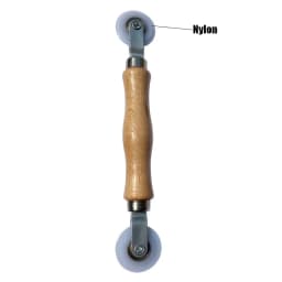1Pc Wooden Handle And Steel Wheels Rolling Tool For Double Window Installation Hand Spline Roller Household Durable Screen Door