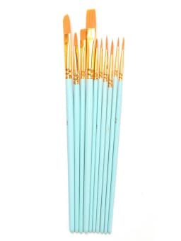 Professional Acrylic Paint Brush Set 10pcs Nylon Hair Brushes for All Purpose Oil Watercolor Painting Artist