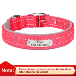 Personalized Dog Collar Reflective Dogs ID Collars Free Engrave Name Collars Adjustable for Small Medium Large Dogs Pet Pitbulls