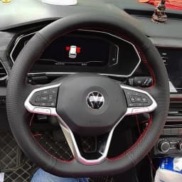 Custom Car Steering Wheel Cover 100% Fit For Volkswagen VW Golf 8 Passat ID.3 Arteon Caddy 2019-2022 Auto Interior Accessories