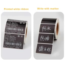 Waterproof Black PP Sticker 30 40 50 60 70 80 90 100mm Vinyl Transfer Carbon Printer Label or For Foil/UV