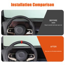 2x ABS Red Plastic Car Steering Wheel Positioning Label Decorative Cover Suitable for BMW 5 Series G60 2024-2025 X3 G45 2025