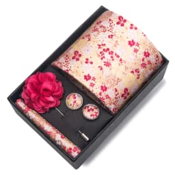2025 New Design Brand 8 cm Blue Striped Tie Handkerchief Cufflink Brooch Set Man Gift Box Wedding Gift Fit Formal Party