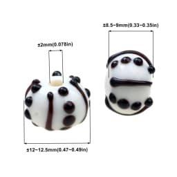 Black Color Series 2/4/6PCS/LOT Mixed Style Handmade Lampwork Glass Beads For Crafts Charm Bracelets/Earring DIY Jewelry Making