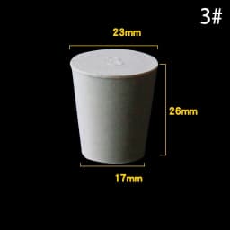 1~5pcs Rubber Stopper Bottle Tapered Hole Bung Plug Lab Test Tube Sealing Plugs -Various Sizes