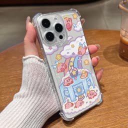 Pink K-Kirbys Phone Case for Samsung Galaxy S26 S25 S24 S23 S22 S21 S20 FE Ultra Plus 5G Soft Anti Drop Cover