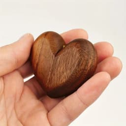 Heart Flip Ring Box, Wedding Engagement Ring Box Walnut Wood Engagement Ring Holder Personalized Gift Anniversary Gifts Couples