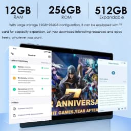 Global Version 14.1 Inch Tablet PC Big Screen 1920x1080 IPS Deca Core 12+256GB Tablet 14 Inch Android 12 4G LTE Game Study PAD