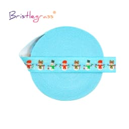 BRISTLEGRASS 2 5 10 Yard 5/8" 15mm Lace Crown Leopard Animal Print Fold Over Elastics FOE Spandex Band Tape Hair Tie Sewing Trim