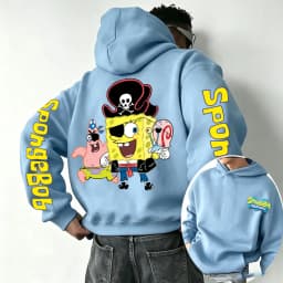SpongeBob SquarePants and Patrick Star COS Pirate Cartoon Anime 2026 New Spring and Autumn Men's and Women's Fashion Hoodies