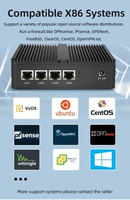 XCY Firewall Router Mini PC Celeron J1900 N150 N5105 J4125 4x 2.5G Ethernet Support Virtualization OpenWrt Pfsense OPNsense EXSI