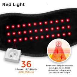 Electric Red Light Heating Neck Belt 660-850nm Infrared Neck Cervical Protection Neck Vibration Massage Pad