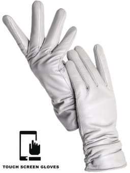 Simple Women's Gloves Winter Warm Plus Velvet Short Thin Touch Screen Gloves Driving Color Women's Leather Gloves High Quality