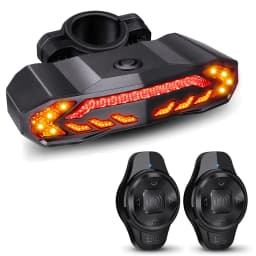 WSDCAM Smart Bike Tail Light with Turn Signals Bike Alarm Horn with Remote Rechargeable Waterproof Bike Rear Bike Brake Light