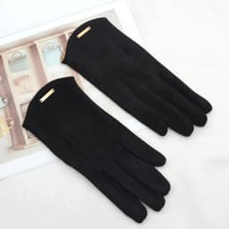 Women Autumn Winter Keep Warm Touch Screen Thin Cashmere Solid Simple Gloves Cycling Drive Suede Fabric Elegant Windproof