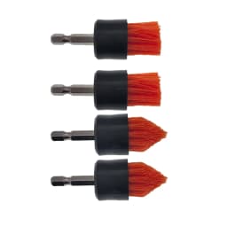 Cleaning Brush Attachment Set 4 Pcs with Tapered and Flat Brush for Cordless Drill Tile Grout Drill Brush Set Drill Attachments