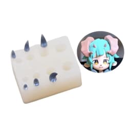 Devil Horn Silicone Mold Epoxy Resin Mould for DIY Jewelry, Decorations, Gifts K3ND