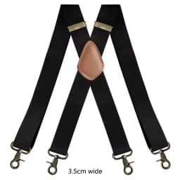 Heavy Duty Work Suspenders for Men X-Back Gripper Clasps Adjustable Strap Fully Elastic Adult Widen Men's Suspender