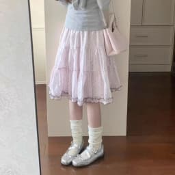 Sweet Ruffle Pink Polka Dot Half Length Skirt for Women Summer New Cute High Waist Slim Skirts Harajuku Chic Puffed Skirt New