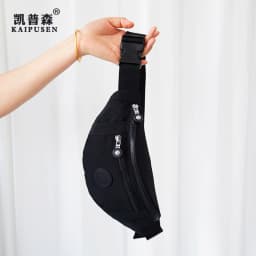 Casual Unisex Lightweight Nylon Waist Bag Versatile Multi-Purpose Leisure Crossbody Bag for Daily Use Soft Foldable Waterproof