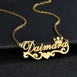Personalized Customization of Name Pendant Necklace with Different Fonts and Styles for Perfect Party and Holiday Gifts Family