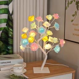 1PC 24 LED USB Rose Desk Lamp, Tree Lamp, Bedside Night Light, Give To Girlfriend, Mother's Day, Birthday Gift!
