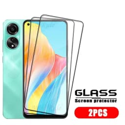 1/2/3/4PCS Full Cover Glass For OPPO A78 4G Glass OPPO A78 4G Tempered Glass HD 9H Full Cover Glue Screen Protector OPPO A78 4G