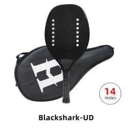 HOOWAN BLACKSHARK Beach Tennis Racket Carbon UD Graphite Rough Surface Soft White EVA Core Racket Beach Tennis 22MM