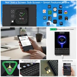 Unihertz Titan 2 QWERTY Physical Keyboard Phone 12GB 512GB 4.5'' + 2'' Display Android 15 Dimensity 7300 50MP 5G Smartphone