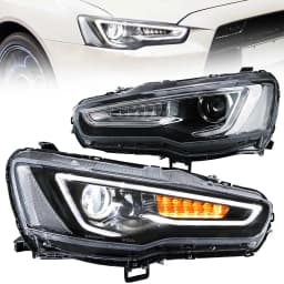 VLAND Headlight Assembly FOR MITSUBISHI LANCER 2008-2017 LED Headlights LED Running Light