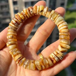 Yoowei 100% Real Amber Bracelet for Unisex Genuine Black Bead Irregular Natural Plant Medical Healing Jewelry Gift Wholesale