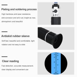 Range 0-80% Wine Content Tester Handheld Alcohol Refractometer Meter Beer Liquor ATC Spirits Tester Meter Box Optional