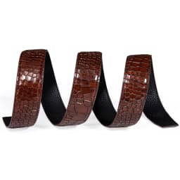 3.5cm Wide Cowskin Genuine Leather Belts for Automatic Buckle Luxury Crocodile Belt without Buckle Red Blue Green Leather Belts