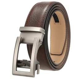 Brown Coffee Black Grass Green Men's Belt Automatic Ratchet Buckle Luxury Brand Genuine Leather Belt Men Ceinture Homme B64