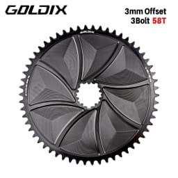 GOLDIX 3-Bolt MTB/Road Bike Chainring Wide and Narrow Teeth AERO Chainring CNC Hollow Cutting Machining for SRAM 3 Bolt Crankset