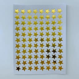 10sheets/bag Gold Star Sticker Stamping Five Pointed Star Sticker Student's Reward Sticker Teacher Praise Label