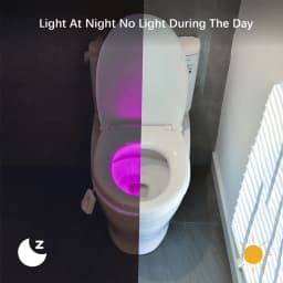 F16 Motion Sensor Toilet Night Light – Rechargeable, Multi‑Color, Auto On/Off, Waterproof, Easy Hang Design for Bathroom