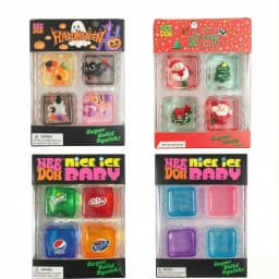 2026 New NeeDoh Mini 4 Pack Nice Cube Squishy Squeeze Fidget Toy Portable Sensory Anti‑Anxiety Stress Relief Desk Toy