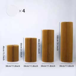 Foldable Paper Columns Display PedestalStand Cylinder Pedestal Stand Cardboard Flower Stand Dessert Table Wedding Birthday Party