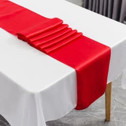 12x108 Inch Satin Wedding Table Runners for Wedding Banquet Table Decorations Bright Silk Smooth Spring Party Chair Sashes Bows