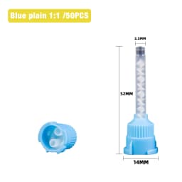 50/100PCS Dental Mixing Tips 1:1 Dental Silicone Tips Printing Gun Mixing Tips Dental Materials Dental Supplies Mixing Tube