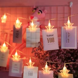 LED Photo String Lights Battery Powered Christmas Fairy Twinkle Lights with Clips for Hanging Picture Bedroom Wall Wedding Decor