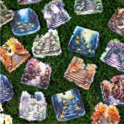 10pcs Stickers Nature Trail Landscaping Handbook DIY Material Decorative Stickers Supplies Package Scrapbook Cut 155*95mm