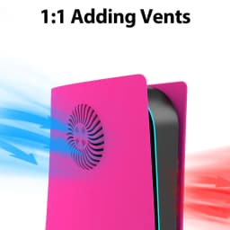 Replacement Faceplate Cooling Vents with RGB Light Strip LED Light Ring For PS5 Cover For PlayStation5 Disc Edition