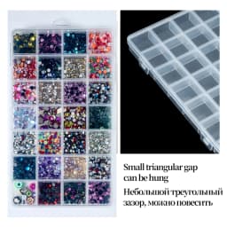 Plastic Organizer Box Storage Container Jewelry Box with Adjustable Dividers for Beads Art DIY Crafts Jewelry Fishing Tackles