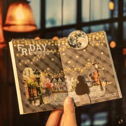 18pcs Large size Starry Night Light Die-cutting PET Sticker book DIY Scrapbook Album Diary Stationery Decoration Sticker