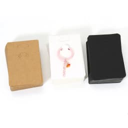50pcs 6x9cm Keychain Earrings Display Cards Keychain Card Hold Cardboard for DIY Keyring Jewelry Display Packaging Wholesale
