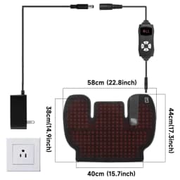 Heating Red&Infrared Light Shoulder for Body Upper Back 660nm&850nm Dual-chip LED Wearable Wrap Pad Pain Relief Muscle Relaxing