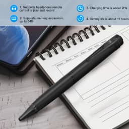 Professional Digital Writing Voice Recorder Portable One-Touch Recording Pen High Definition for Study and Business Meeting